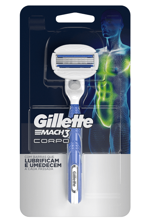 Aparelho Recarregável e Carga Corpo Gillette Mach3