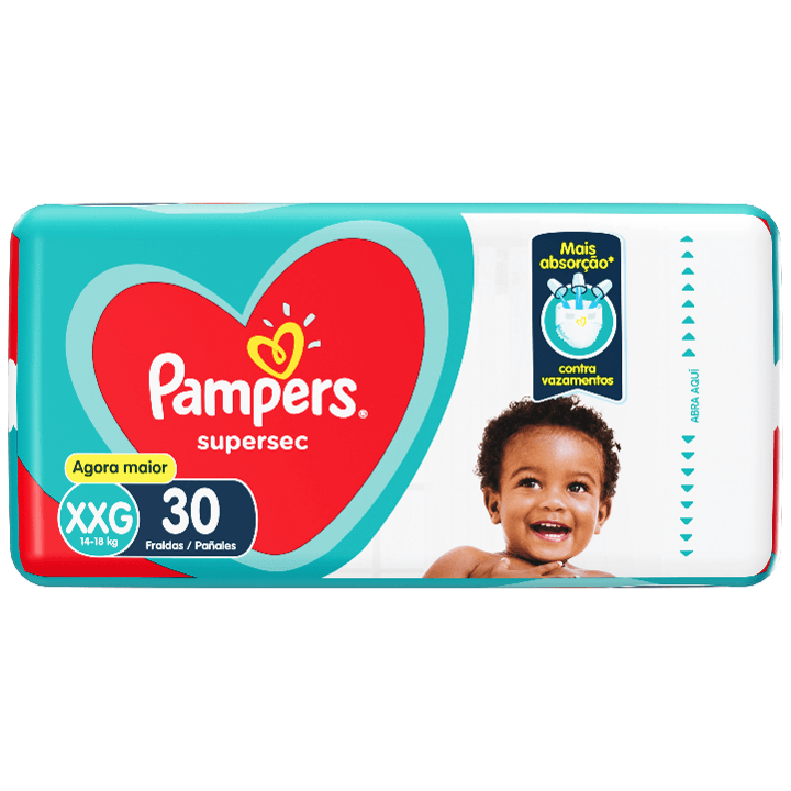 Fralda-Descartavel-Infantil-Pampers-Supersec-XXG-14-a-18kg-Pacote-30-Unidades