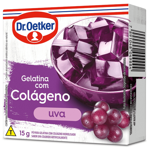 Gelatina com Colágeno Sabor Uva Dr Oetker 15g