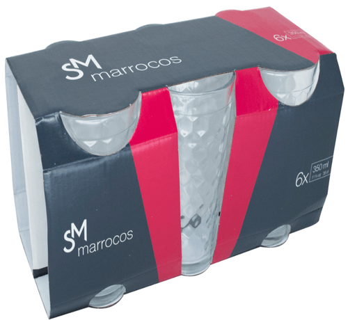 Conjunto De Copos Marrocos Nadir 300mL 6 Unidades