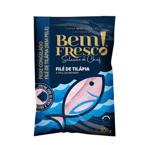 File Tilapia Bem Fresco S-Chef 800g Cong