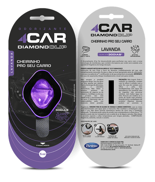 ODORIZ AUTO 4CAR DIAMOND PAINEL 5ML LAV