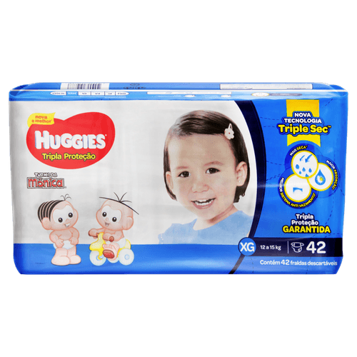 Fralda HUGGIES Tripla Proteção XG 42 Tiras