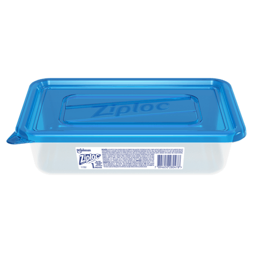 Pote Hermético Plástico Azul Retangular 900ml Ziploc