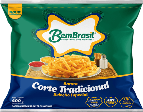 Batata Pré-Frita Palito Tradicional Congelada Bem Brasil Seleção Especial Pacote 400g