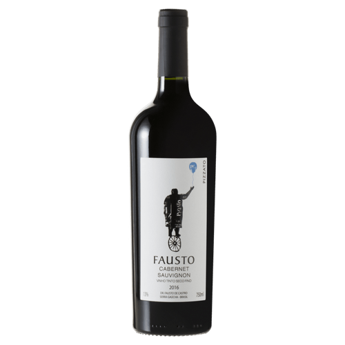 Vinho Brasileiro Tinto Seco Fausto Cabernet Sauvignon Serra Gaúcha Garrafa 750ml