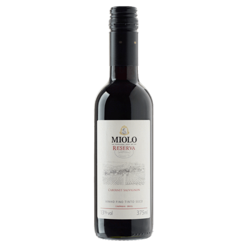 Vinho Brasileiro Tinto Seco Reserva Miolo Cabernet Sauvignon Campanha Garrafa 375ml