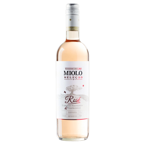 Vinho Brasileiro Rosé Seco Miolo Seleção Carbenet Sauvignon Tempranillo Campanha Garrafa 750ml