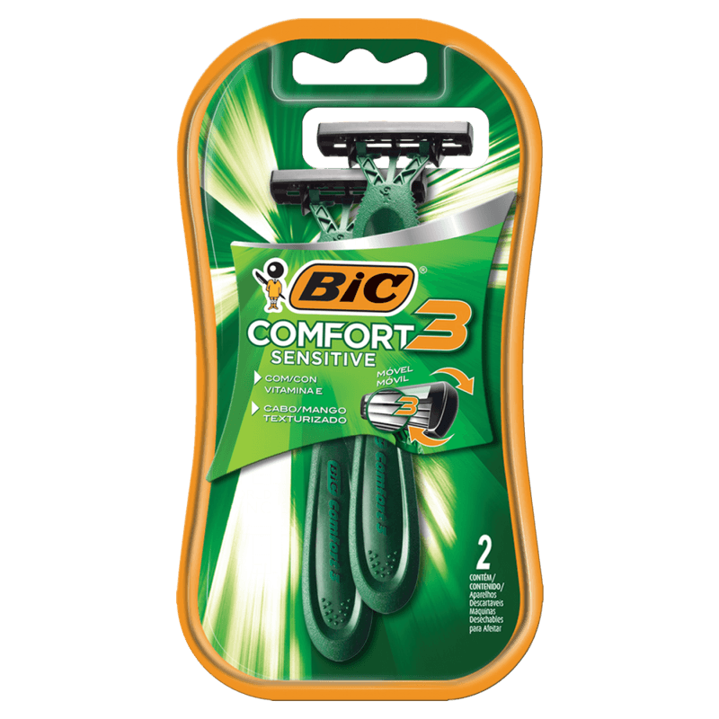 Aparelho-Descartavel-para-Barbear-com-Vitamina-E-Bic-Comfort-3-Sensitive-2-Unidades