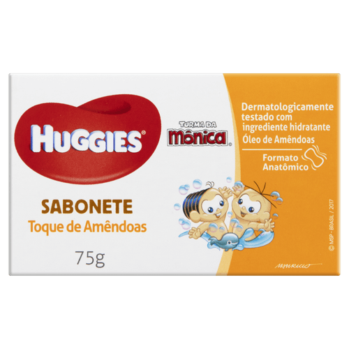 Sabonete Huggies Turma da Mônica Infantil Hidratação Caixa 75 g