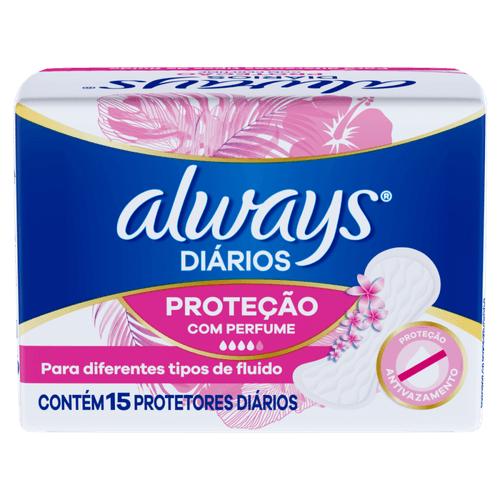 Protetores Diários Always Com Perfume 15 Unidades