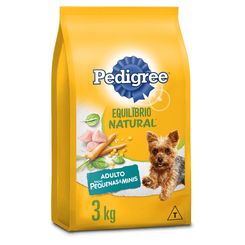 Ração Pedigree Cão Adulto Pequeno Porte Equilibrio Natural 3 kg