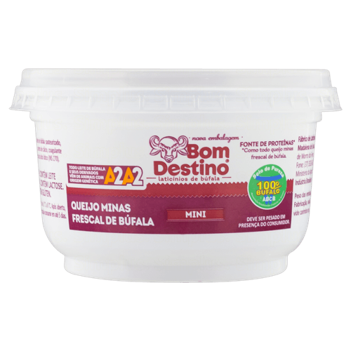 Queijo Mini Minas Frescal De Búfala Bom Destino 300g
