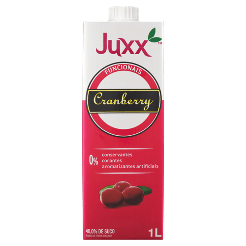 Bebida de Fruta Adoçada Cranberry Juxx Funcionais  Caixa 1l