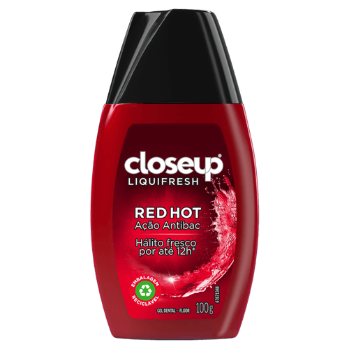 Gel Dental com Flúor Red Hot Closeup Liquifresh Frasco 100g
