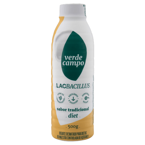 Iogurte Verde Campo Diet Natural 500g
