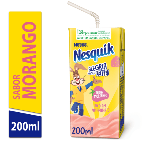 Bebida Láctea NESQUIK Morango 200ml