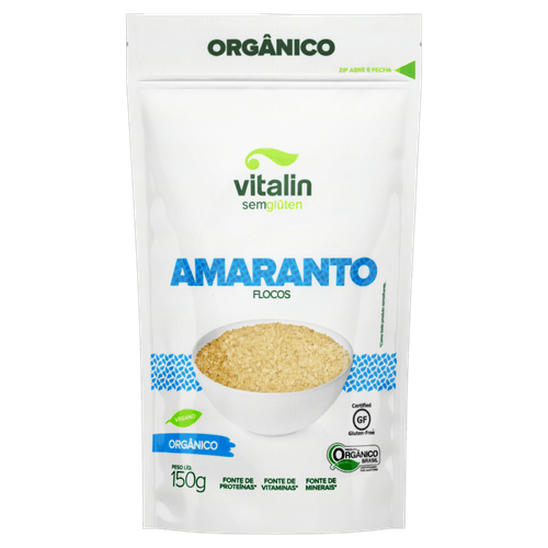 Flocos de Amaranto Orgânico Vitalin Pouch 150g