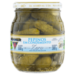 Pepino-em-Conserva-Agridoce-sem-Adicao-de-Acucar-Hemmer-Zero-Vidro-Peso-Liquido-550g-Peso-Drenado-300g