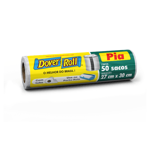 Saco para Lixo Pia 5l Dover Roll 50 Unidades