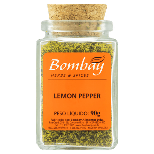 Tempero Lemon Pepper Bombay Herbs & Spices Vidro 90g