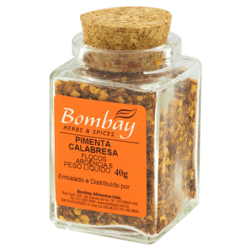 Pimenta-Calabresa Flocos Bombay Herbs & Spices Vidro 40g