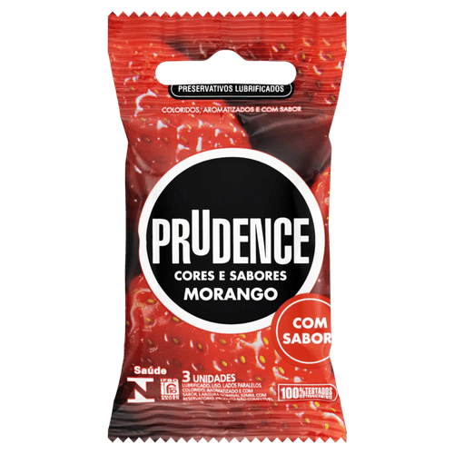 PRESERV PRUDENCE 3UN CORES/SABORES MORANGO