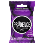 Preservativo-Masculino-Lubrificado-Uva-Prudence-Cores-e-Sabores-Pacote-3-Unidades