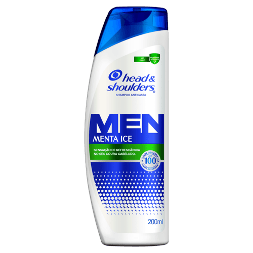 Shampoo Anticaspa Menta Ice Head & Shoulders Men Frasco 200ml