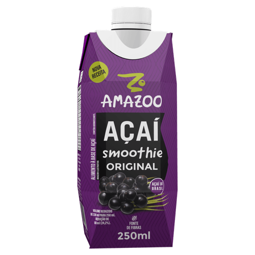 Smoothie Original à Base de Açaí Amazoo Caixa 250ml