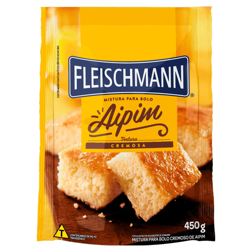 Mistura Para Bolo Cremoso Aipim Fleischmann Sachê 450g