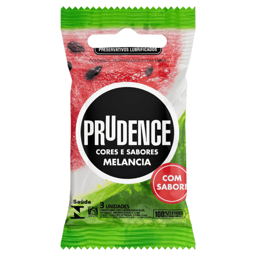 Preservativo Prudence Sabor Melancia com 3 Unidades