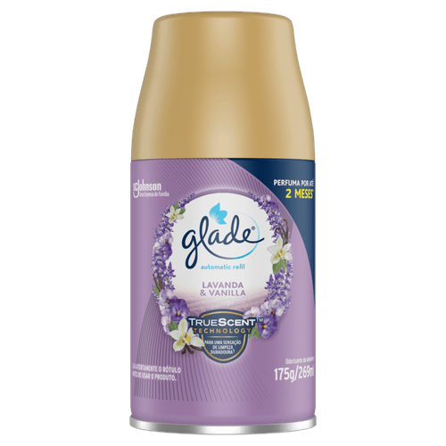 Odorizador de Ambiente Lavanda & Vanilla Glade Automatic Frasco 269ml Spray Refil