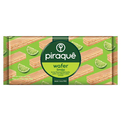 Biscoito Piraquê  Wafer Limão 160 g