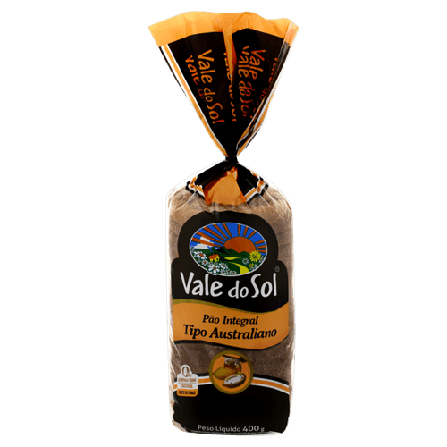 Pão Australiano Integral Vale do Sol Pacote 400g