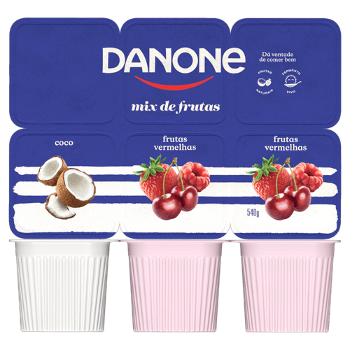 Iogurte Danone Polpa Mix de Frutas Bandeja 540g