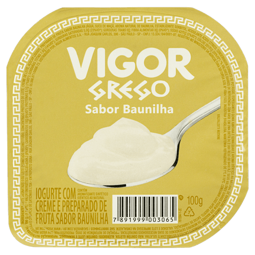 Iogurte Vigor Grego Baunilha 100g