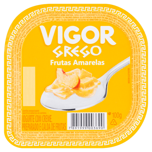 Iogurte Vigor Grego Sabor Frutas Amarelas 100g