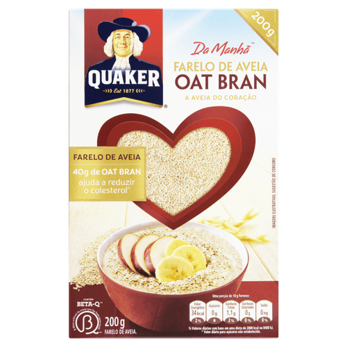 Farelo de Aveia Quaker Oat Bran Caixa 200 g