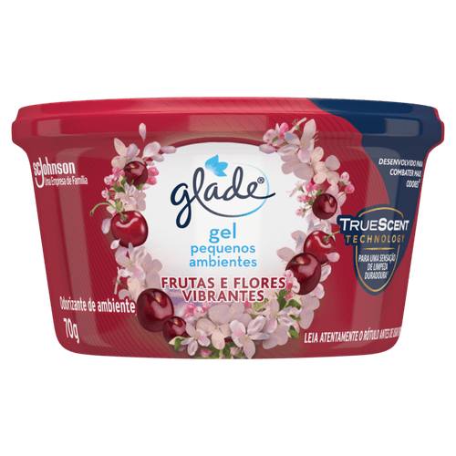 Odorizador de Ambiente em Gel Frutas e Flores Vibrantes Glade Pote 70g