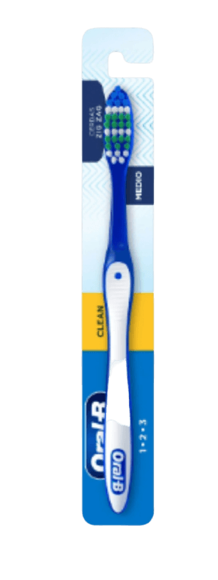 Escova  Dental  Oral-B 123 Limpeza Brilhante Macia com 1 unidade