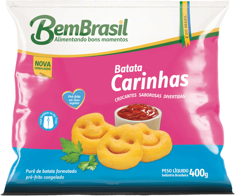 Pure-de-Batata-Pre-Frita-Carinhas-Congelada-Bem-Brasil-Pacote-400g