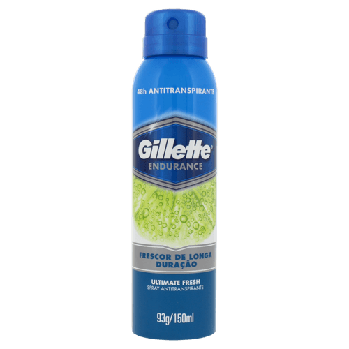 Antitranspirante Endurance Ultimate Fresh 48h Gillette 150ml Spray