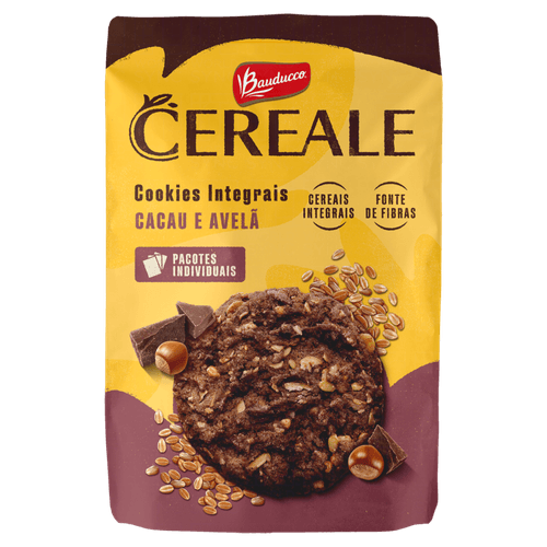 Biscoito Cookies Cacau e Avela Bauducco Cereale 140g
