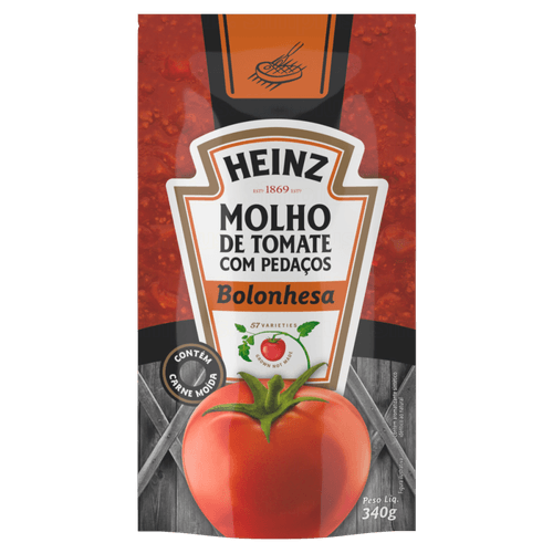 Molho de Tomate com Pedaços Bolonhesa Heinz Sachê 340g