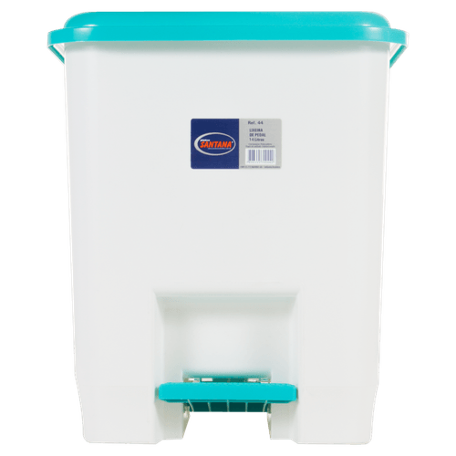 Lixeira com Pedal Branca 14l Plásticos Santana