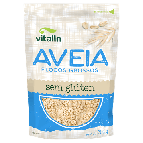 Aveia em Flocos Grossos Vitalin Pouch 200g