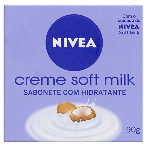Sabonete em Barra Hidratante Nivea Creme Soft Milk Caixa 90g