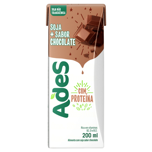 Bebida de Soja Ades ChocoMax Chocolate Tetra Pak 200ml