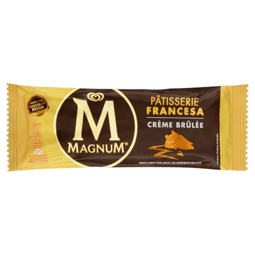 Sorvete Crème Brûlée Magnum Pâtisserie Francesa Pacote 76g